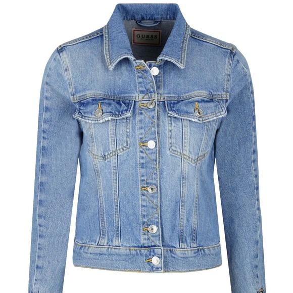 NEW GUESS Women's Denim Jacket SZ S - Picture 1 of 11